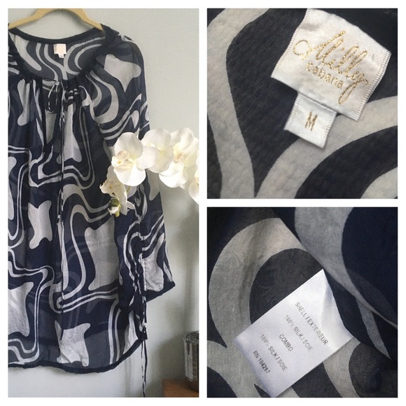 ⛱MILLY Cabana⛱ Silk Coverup Tunic - Picture 8 of 11